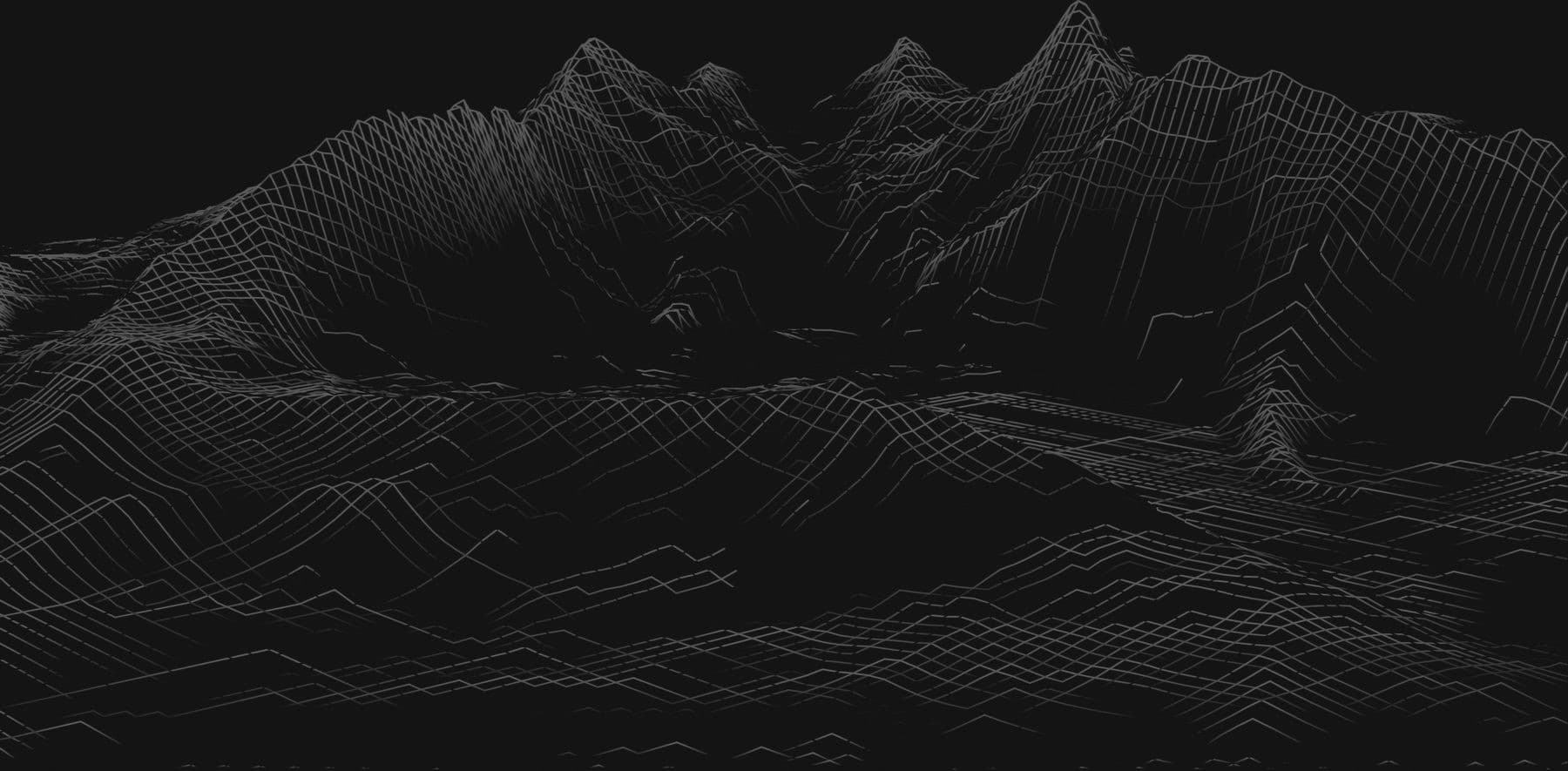 Charcoal wireframe terrain